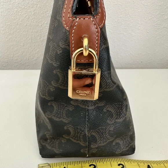 Celine Triomphe Canvas and Calfskin Toiletry Bag - Picture 7 of 15